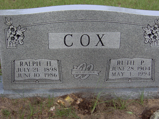 Headstone for Cox, Ralph H.